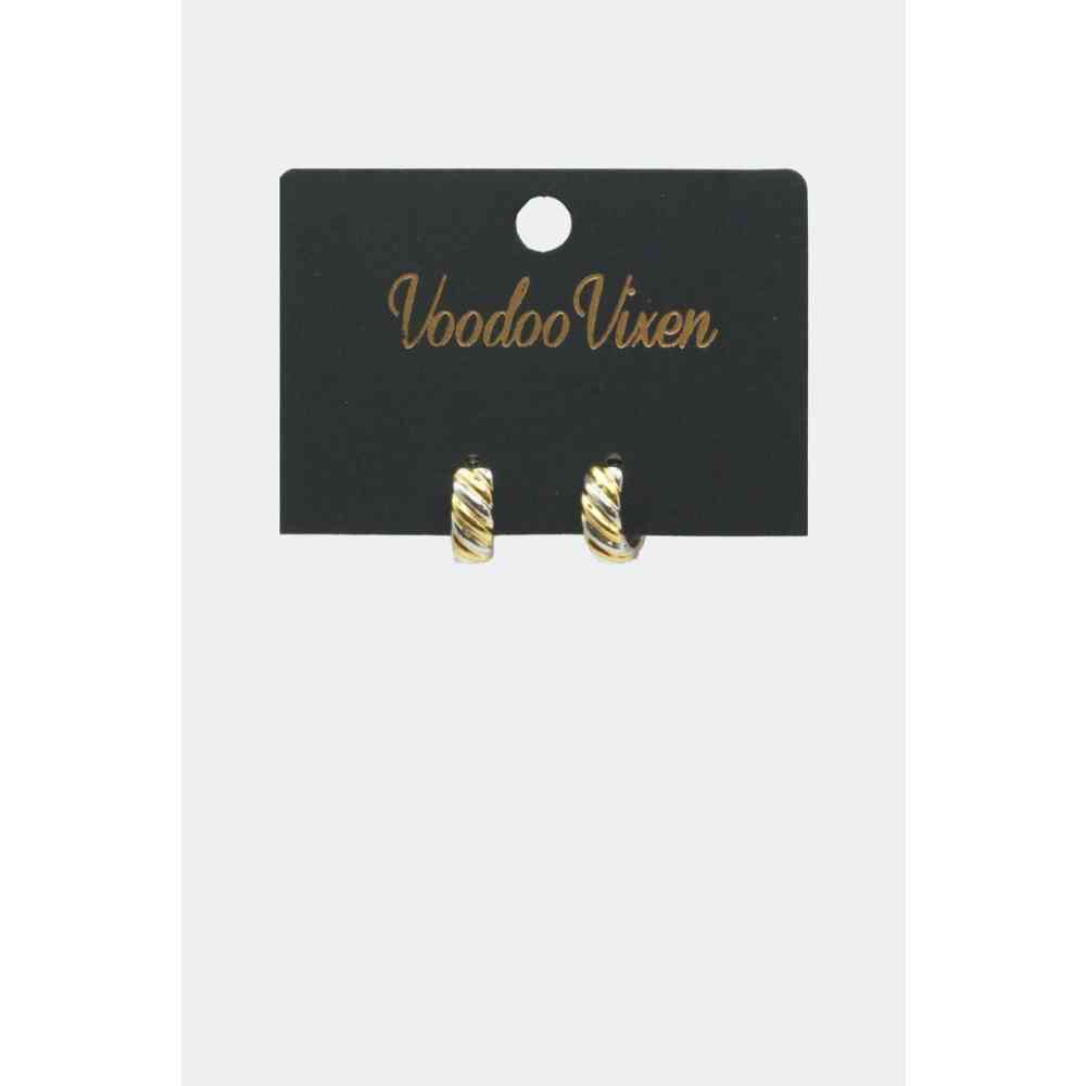 Voodoo Vixen - Mixed Metal Mini Hoop Des boucles d'oreilles - Multicolore